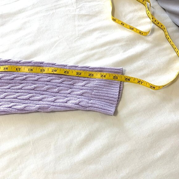 Croft&Barrow Women Sweater. 100% Cotton. Lavender. V-Neck. Cable Knit. Size XL. - Picture 5 of 9